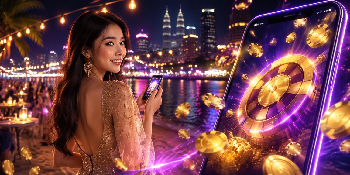 Pengguna log masuk ke platform kasino mudah alih 999myr di Kuala Lumpur menggunakan telefon pintar